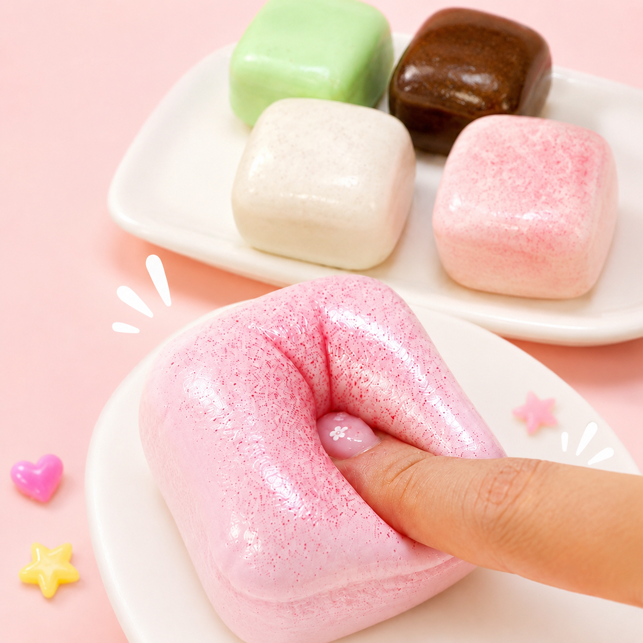 스퀴시 푸드토이 찰떡 빵 말랑이 떡말랑이 촉감놀이